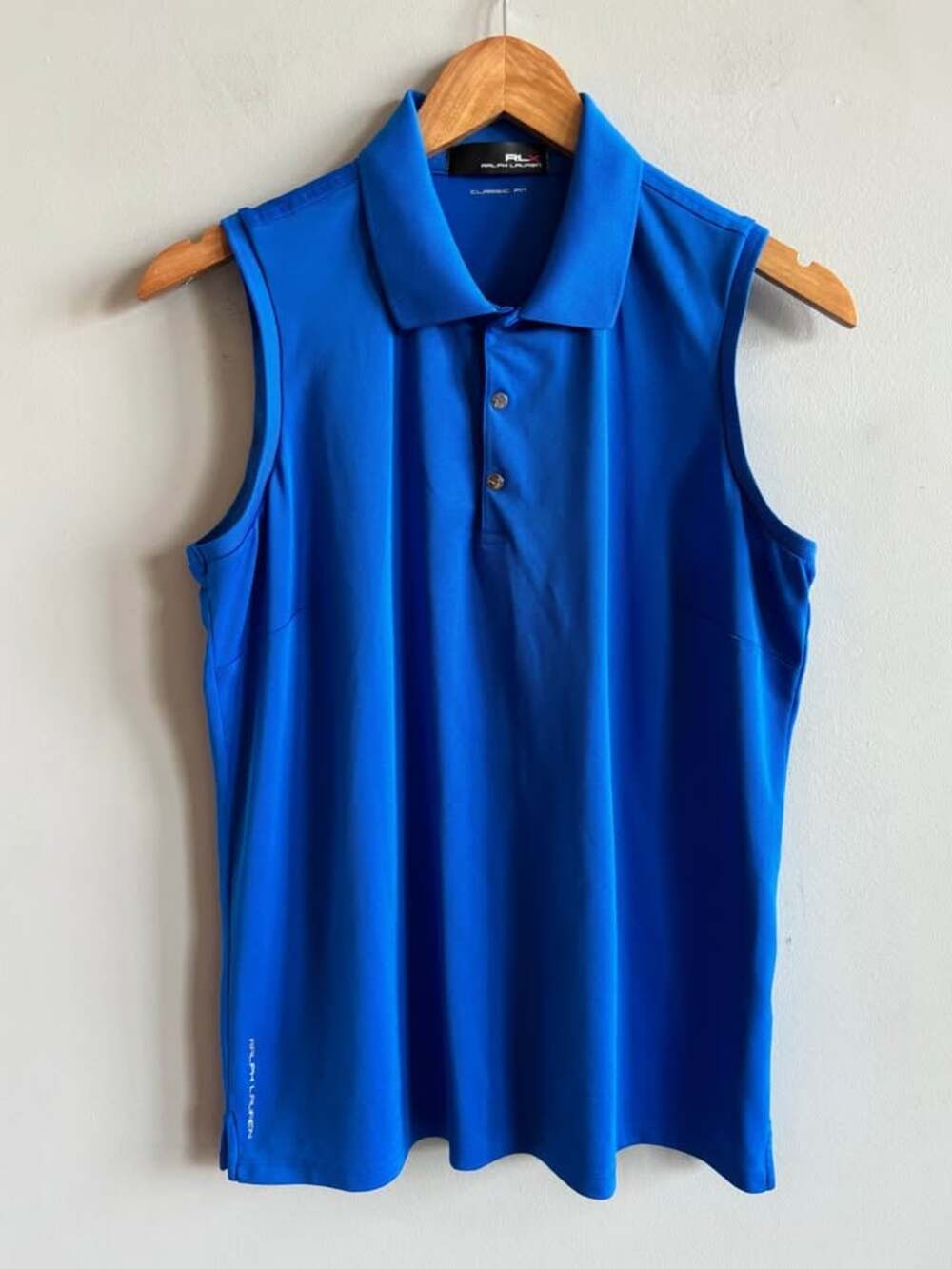 RLX Ralph Lauren Women’s Sleeveless Golf Polo Royal Blue Classic Fit LARGE (no t